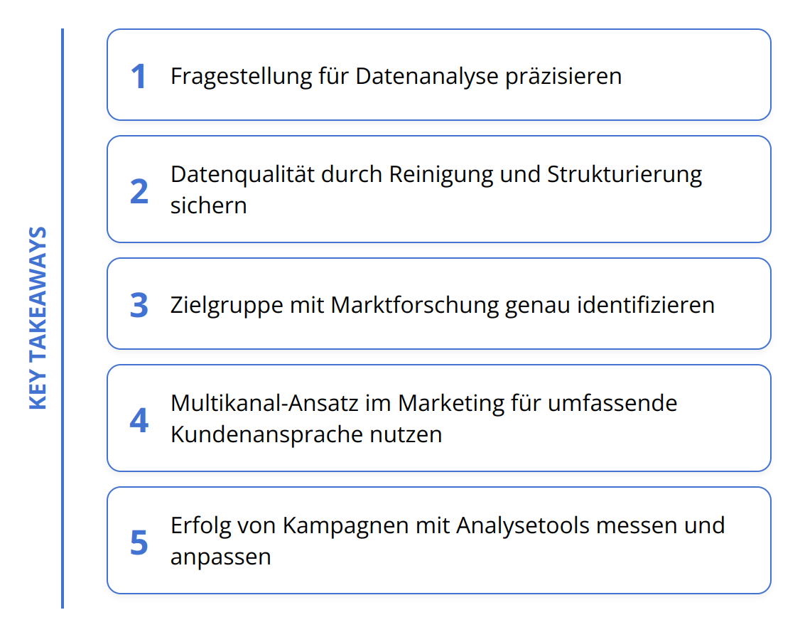 Key Takeaways - Datenanalyse vs. Marketing: Die Unterschiede