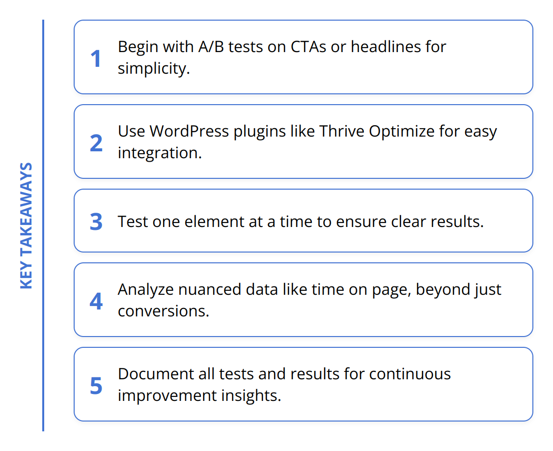 Key Takeaways - How to Do A/B Split Testing in WordPress [Guide]