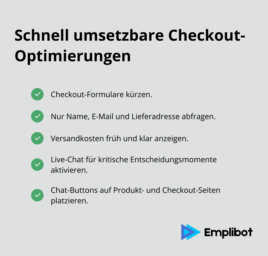 Checkliste mit fünf direkt umsetzbaren Checkout-Verbesserungen zur Steigerung der Conversion in den USA. - Customer Journey Mapping
