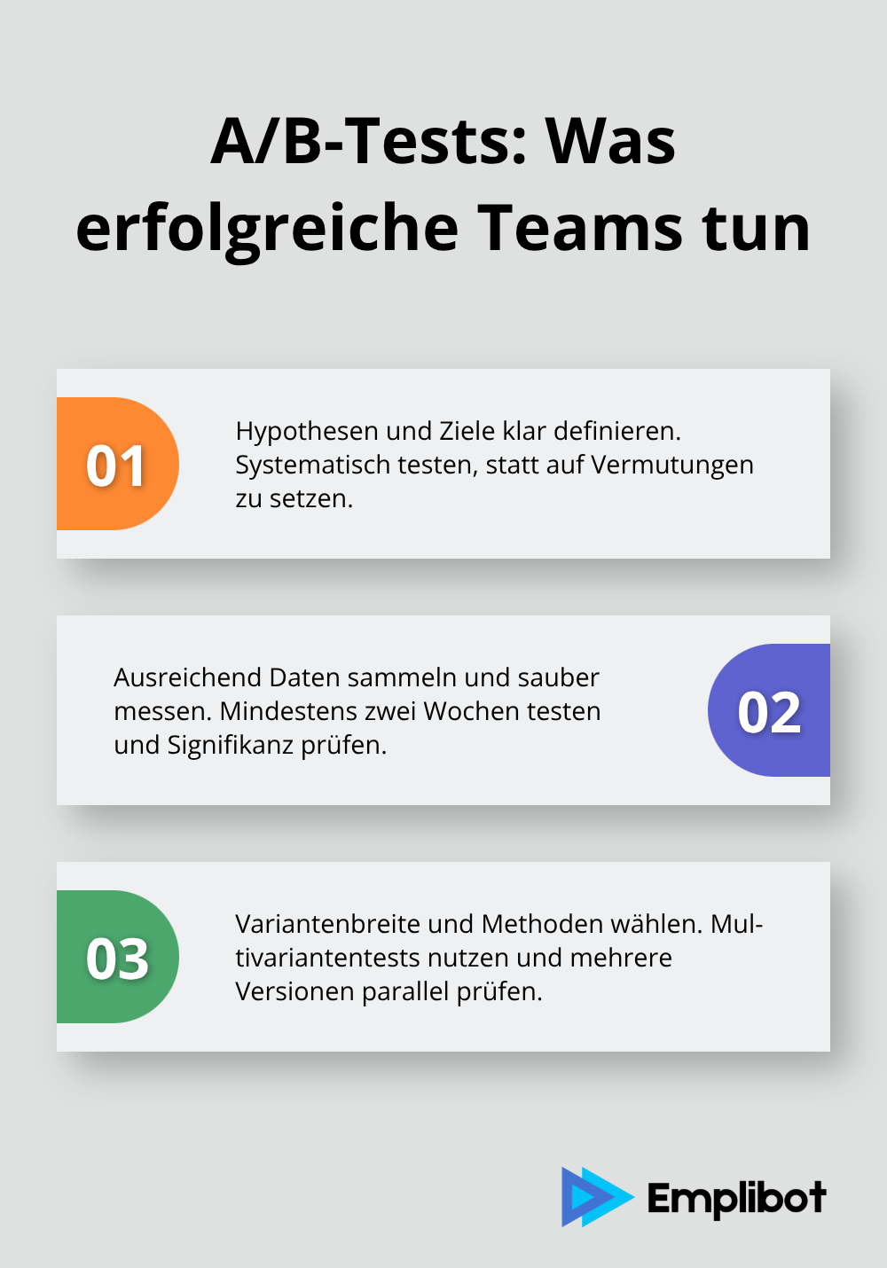 Drei Prinzipien für wirksame A/B-Tests