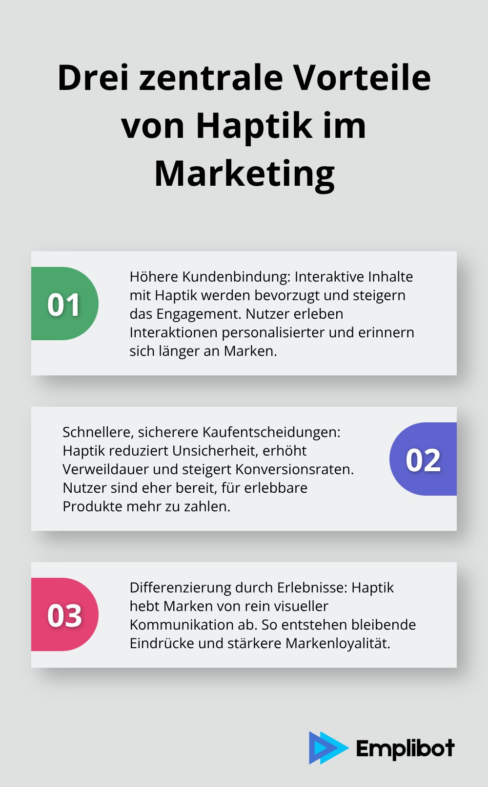 Drei Kernvorteile: höhere Kundenbindung, schnellere Kaufentscheidungen, klare Differenzierung.