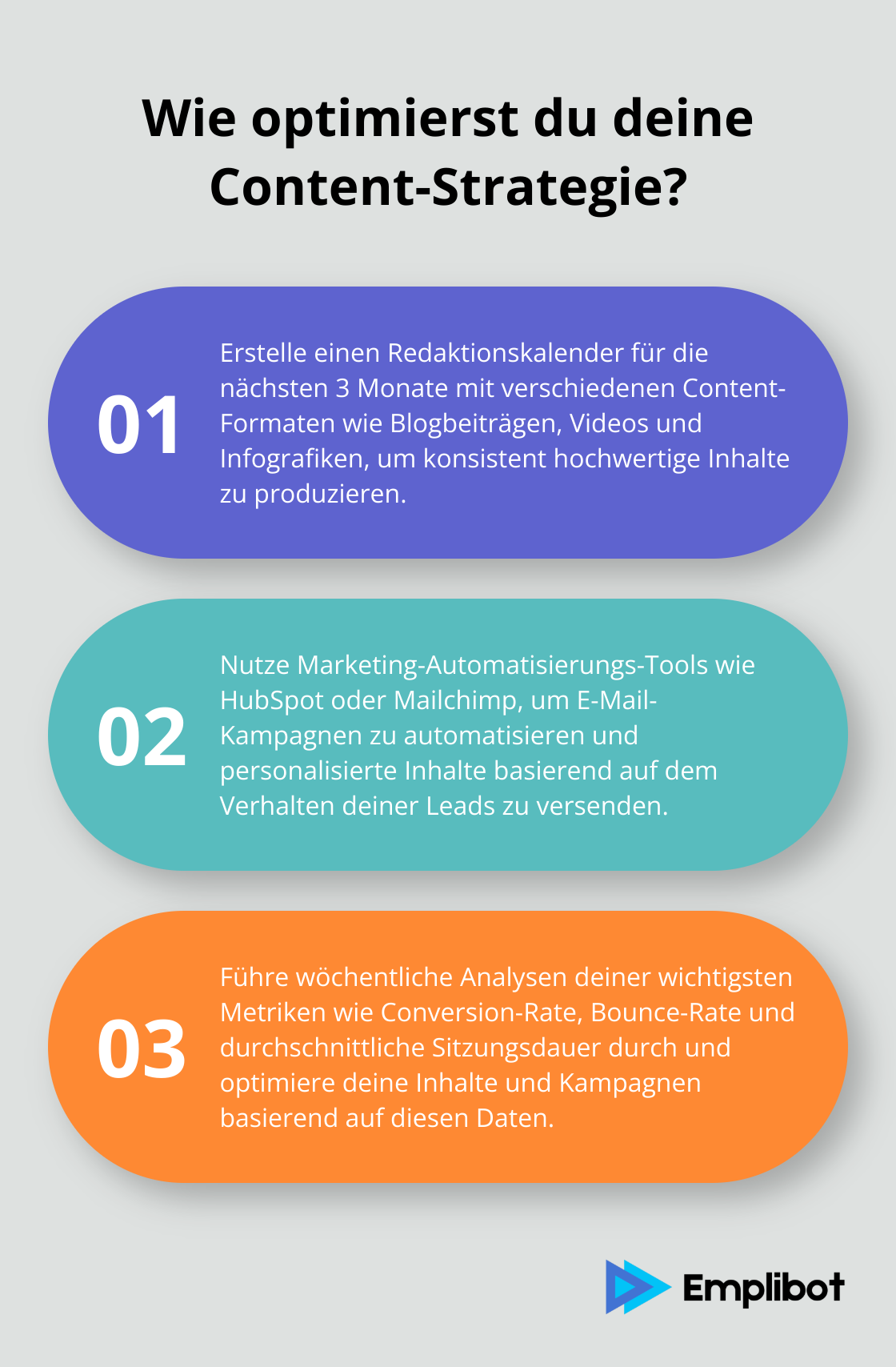 Infographic: Wie optimierst du deine Content-Strategie? - digital business marketing