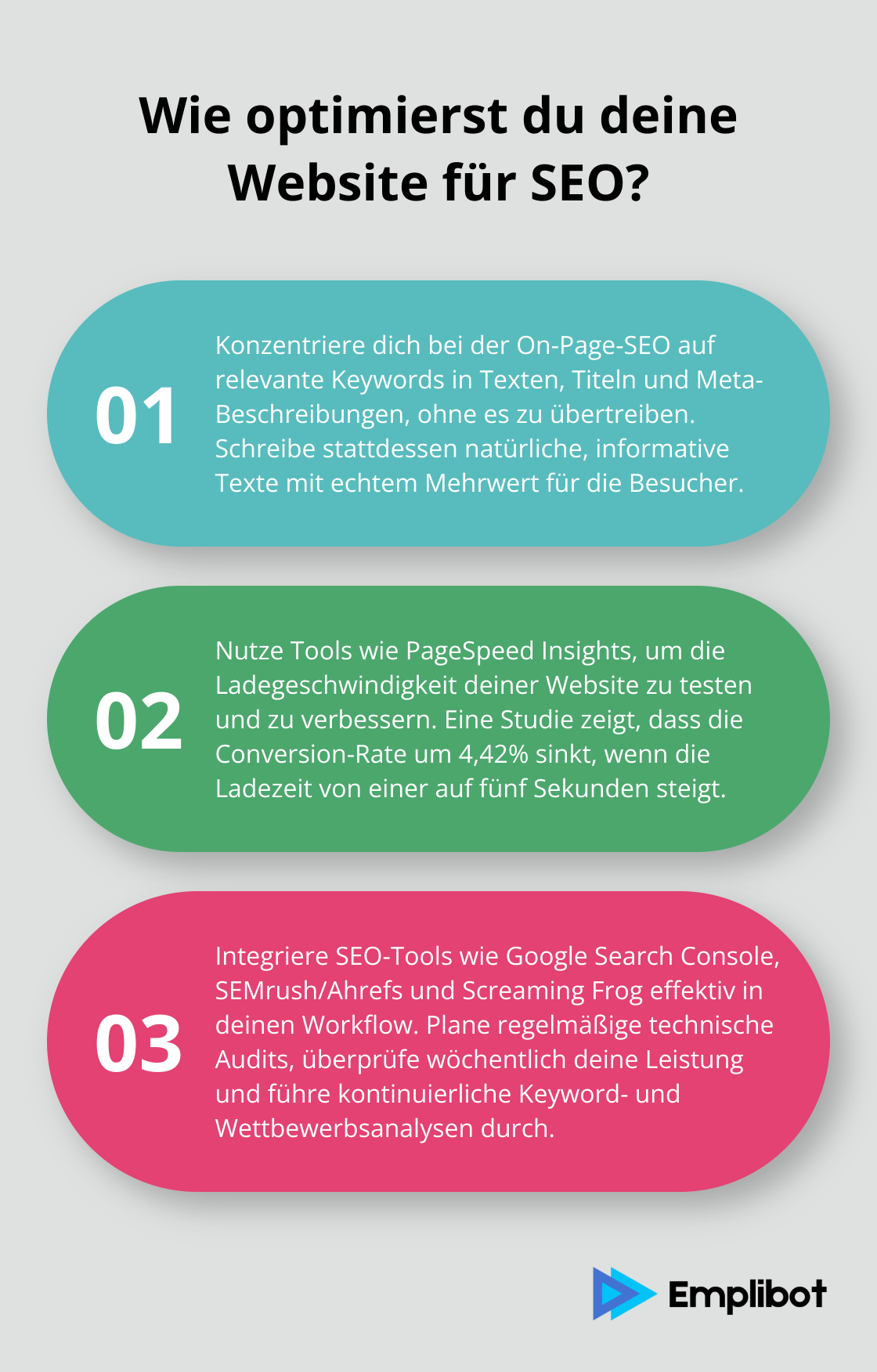 Infographic: Wie optimierst du deine Website für SEO? - seo begriffe