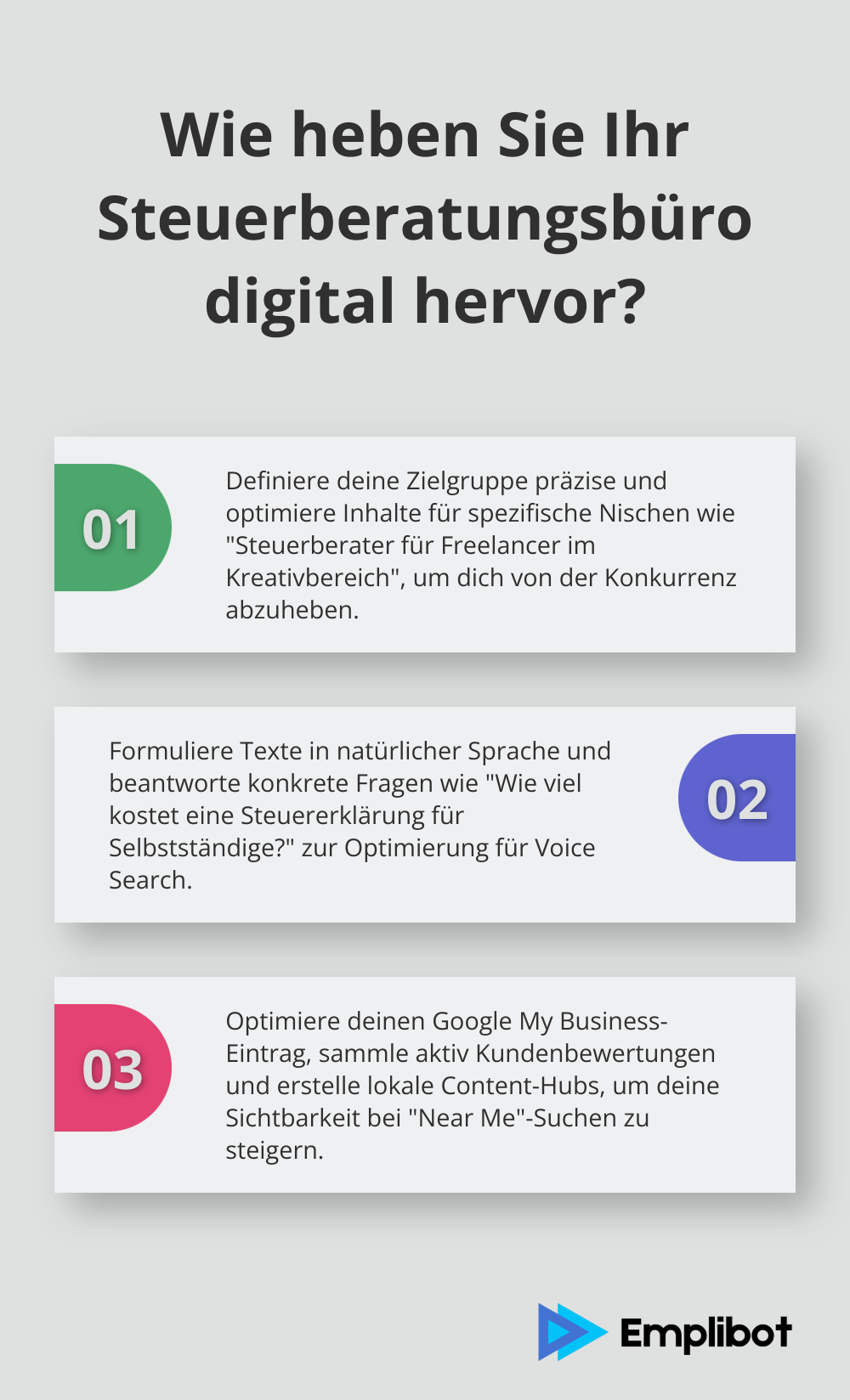 Infographic: Wie heben Sie Ihr Steuerberatungsbüro digital hervor? - seo für dienstleister