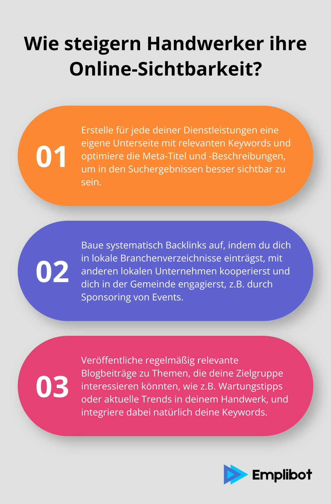 Infographic: Wie steigern Handwerker ihre Online-Sichtbarkeit? - seo für handwerker