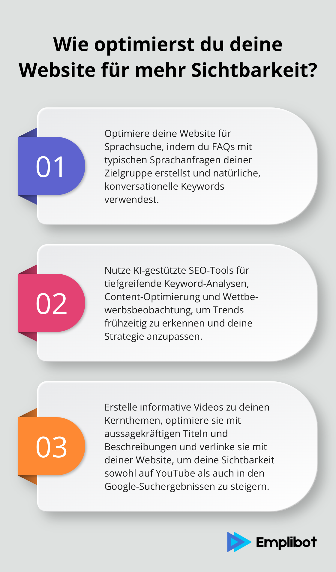 Infographic: Wie optimierst du deine Website für mehr Sichtbarkeit?