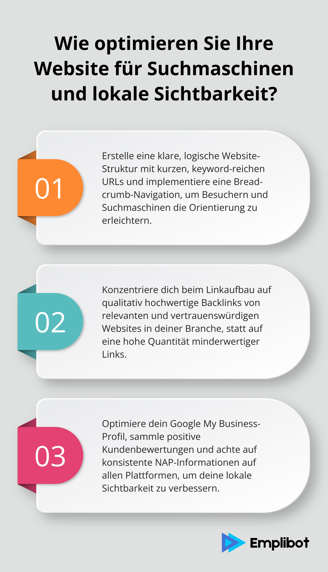 Infographic: Wie optimieren Sie Ihre Website für Suchmaschinen und lokale Sichtbarkeit? - seo optimieren