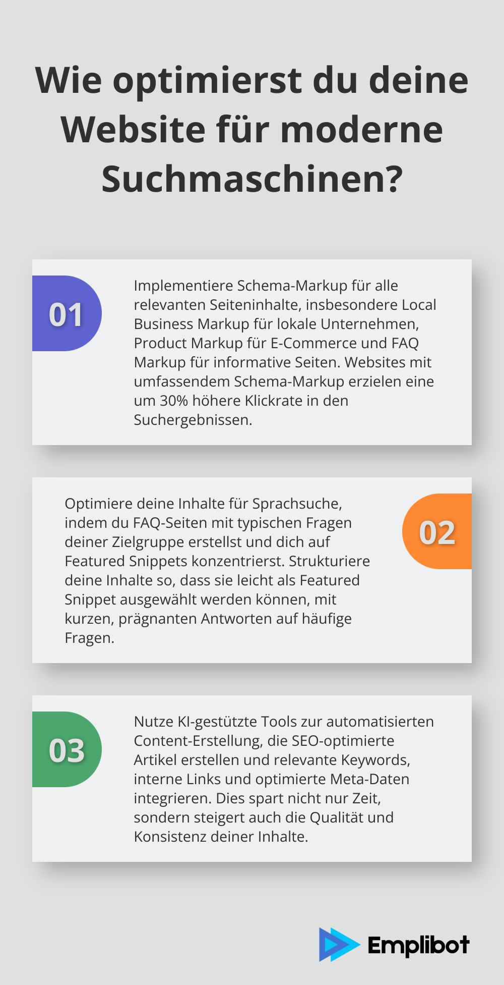 Infographic: Wie optimierst du deine Website für moderne Suchmaschinen?