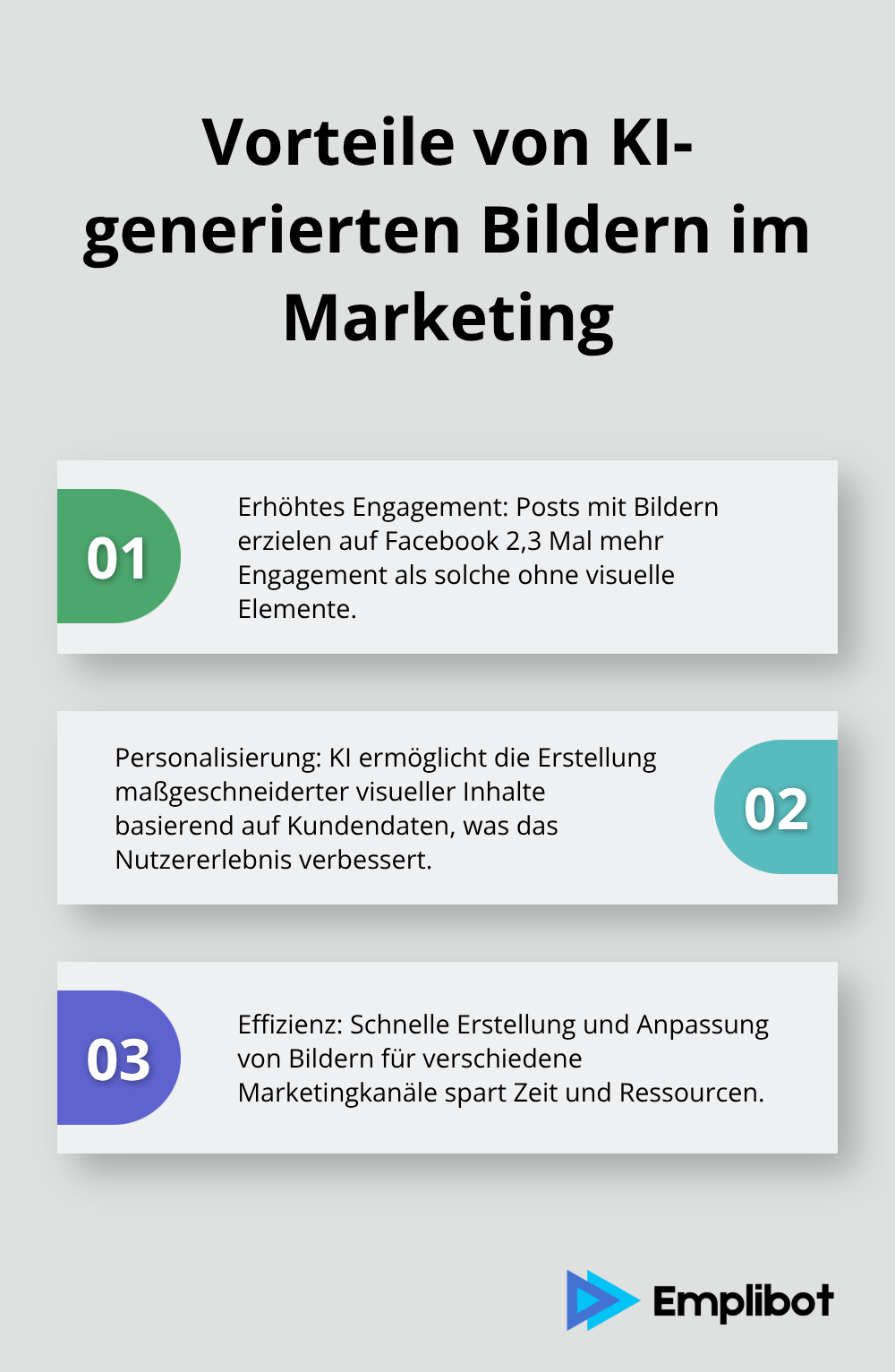 Drei Hauptvorteile von KI-generierten Bildern im Marketing: Erhöhtes Engagement, Personalisierung und Effizienz - KI-Bildoptimierung