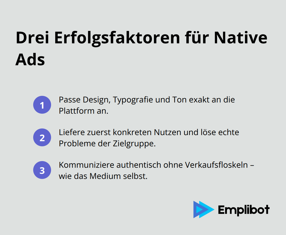 Kernauslöser für wirksames Native Advertising in den USA