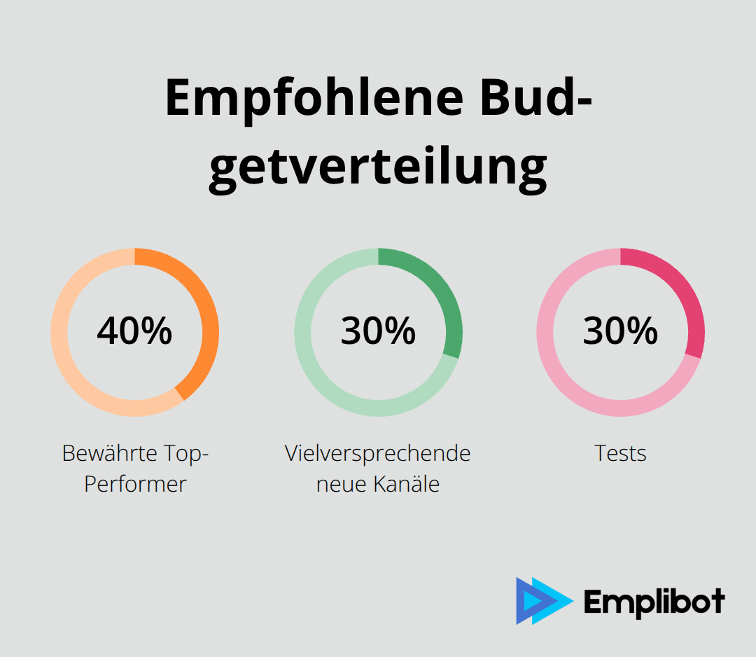 Aufteilung des Marketingbudgets nach Performance - online marketing konzeption