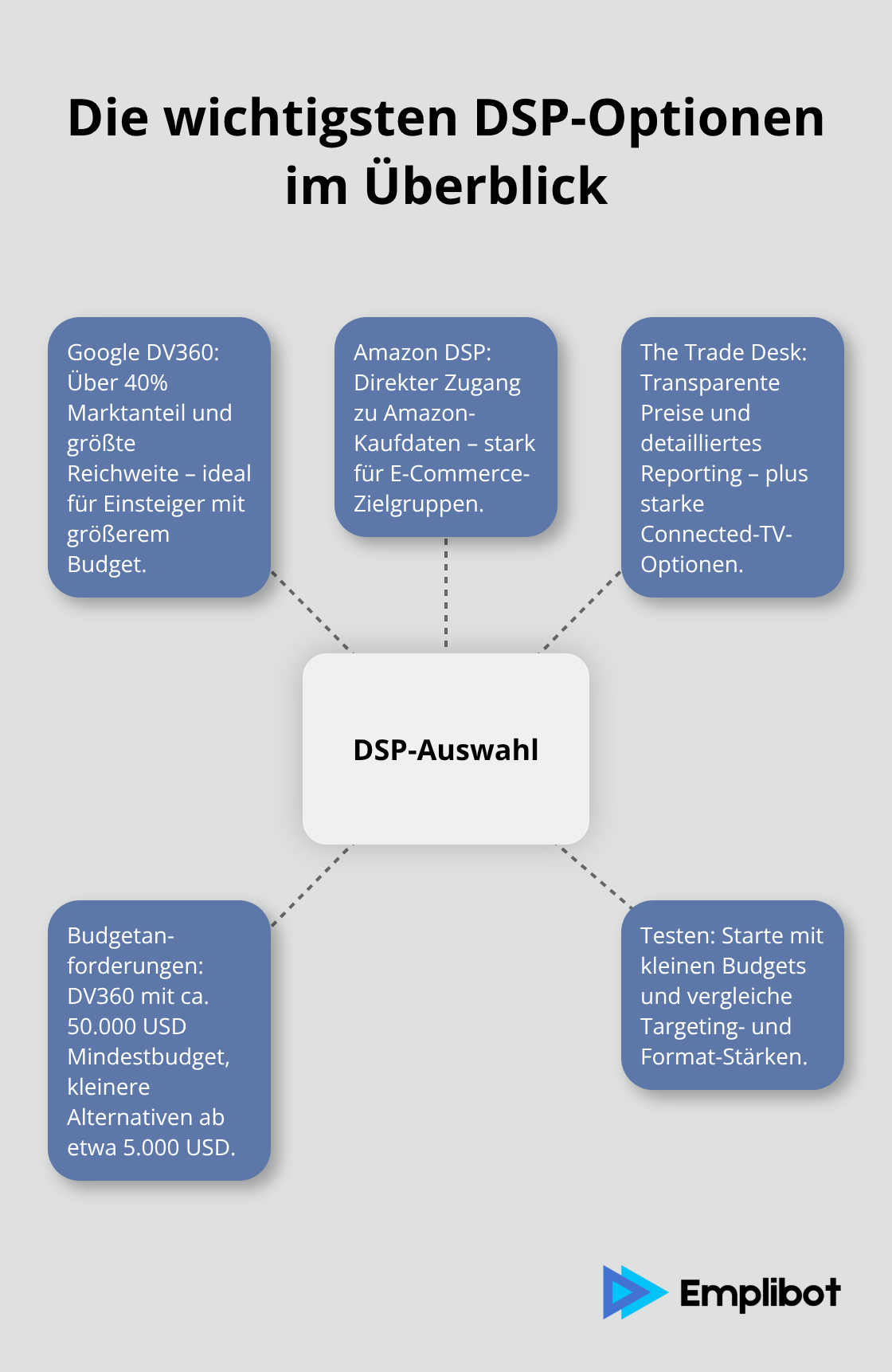 Hub-and-Spoke-Diagramm zur DSP-Auswahl